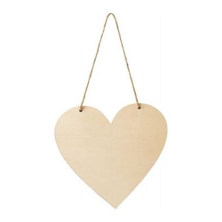 Achetez Grand cœur en bois à suspendre 20x20 cm 7894 pas cher sur Ma Rentrée Scolaire