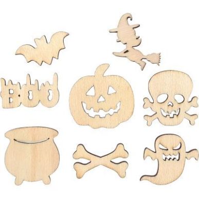 Achetez Lot de 24 embellissements thème halloween en bois 2850 pas cher sur Ma Rentrée Scolaire