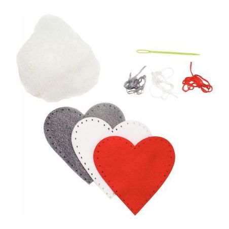 Achetez Pack de 30 cœurs en feutrine à coudre L294973 pas cher sur Ma Rentrée Scolaire