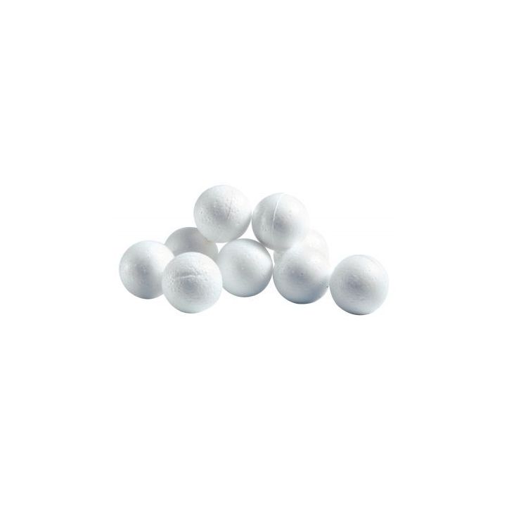 Sachet de 10 boules polystyrène blanches 150 mm 600150