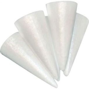 Achetez Lot de 25 cônes en styropor, hauteur 14,5 cm, diamètre 6 cm L340041 pas cher sur Ma Rentr ..