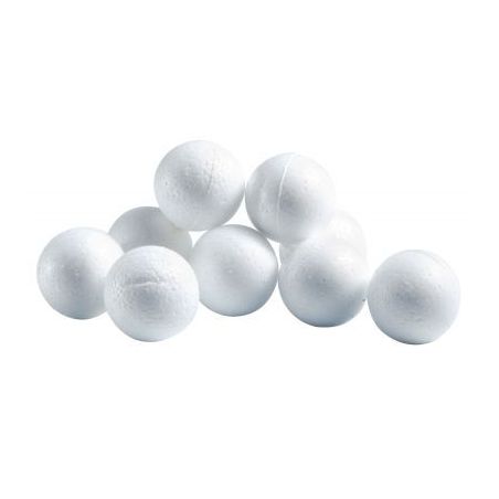 Achetez Lot de 10 boules en styropor blanches, diamètre 3,5 cm 79535-10 pas cher sur Ma Rentrée Sc..