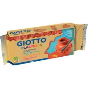 Achetez Pain de 1kg de pâte à modeler autodurcissante Plastiroc terracotta F685600 PLASTIROC GIOTT..