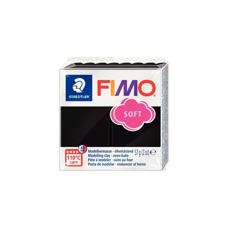 Achetez Bloc de pâte à modeler Fimo Soft 57 grammes noir 261403 FIMO STAEDTLER pas cher sur Ma Ren..