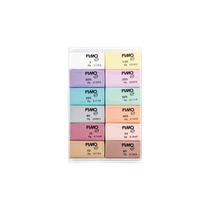 Lot de 12 blocs fimo soft 25g pastel 261627 FIMO STAEDTLER
