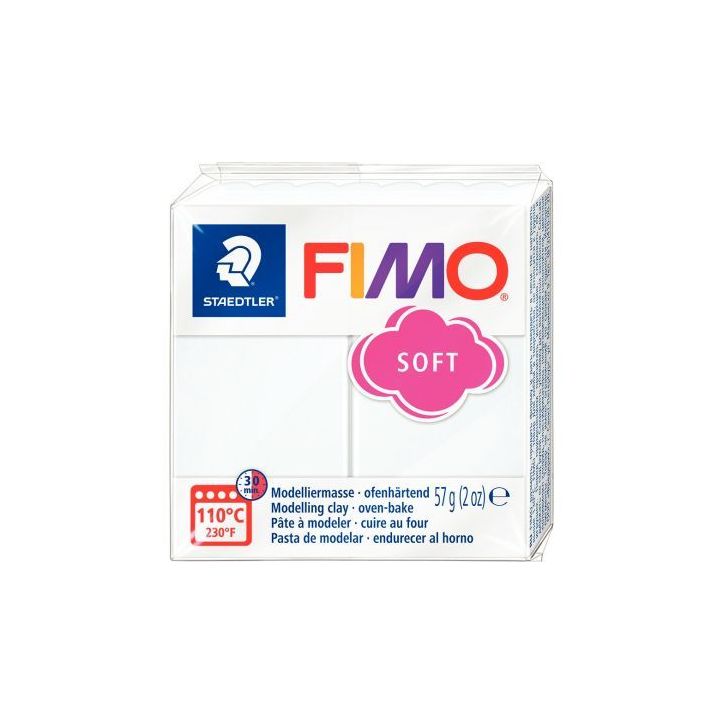 Sachet de 10 pains de 57 grammes de pâte à modeler Fimo Soft dont 1 Effect assorties 261681 FIMO STAEDTLER