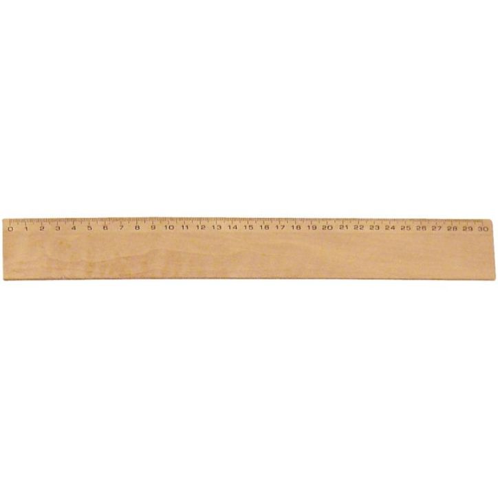 Règle plate de 30 centimètres, largeur de 4 centimètres en bois FTS300241