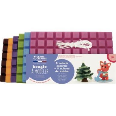Achetez Lot de 6 plaques de cire à modeler, teintes fun 138050 pas cher sur Ma Rentrée Scolaire