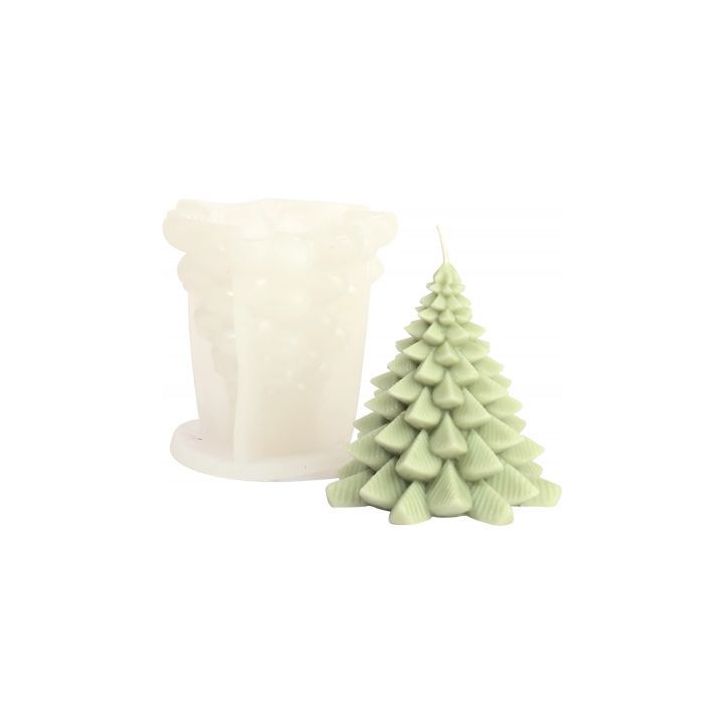 Moule en silicone pour bougie sapin 140403 GRAINE CRE