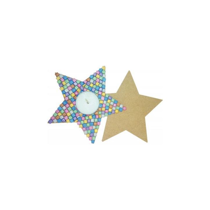 Atelier créatif de 12 bougeoirs en forme d'étoile à décorer 540