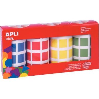 Achetez Lot de 4 rouleaux de maxi gommettes carrées 20 mm 18326 AGIPA pas cher sur Ma Rentrée Scol..