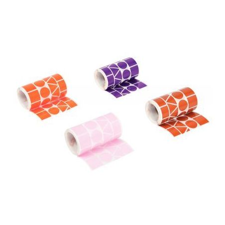 Achetez Lot de 4 rouleaux de maxi gommettes géométriques adhésives, couleurs pop assorties 11913 ..