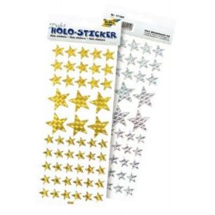 Achetez Paquet de 102 gommettes étoiles holographiques or et argent 17103 pas cher sur Ma Rentrée ..