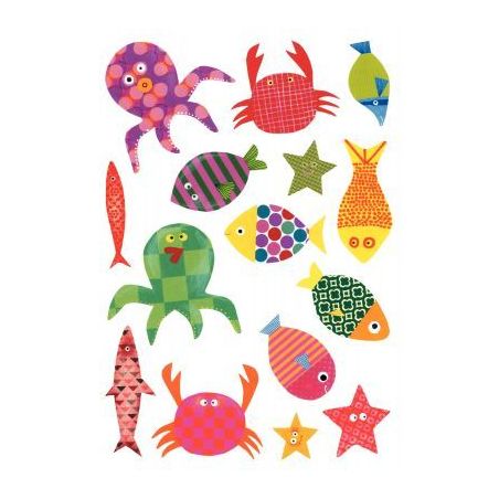 Achetez Pochette de 93 maxi gomettes baby poisson, adhésives repositionnables AE037 O MAILDOR CLAIR..