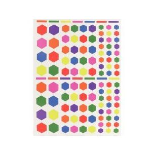 Achetez Pochette de 624 gommettes hexagone coloris assortis 6 Planches 16 x 21.5cm 18768 AGIPA pas c..
