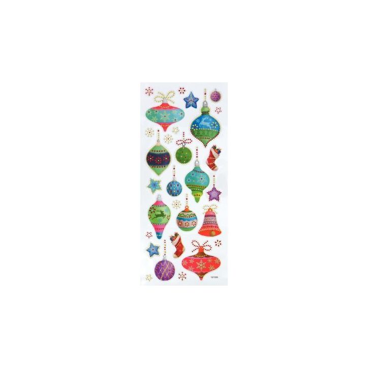 Pochette de 153 stickers avec strass pailletés thème Noël 19390