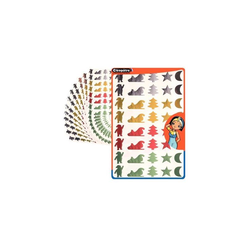 Achetez Sachet de 960 gommettes de Noël métal assorties GAF/960 CLEOPATRE pas cher sur Ma Rentrée..