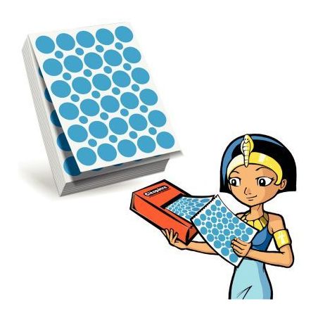 Achetez Recharge pour Ecopack de 3000 gommettes rondes bleu RECH-60R20/BLEU CLEOPATRE pas cher sur M..