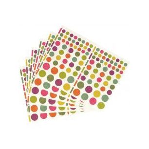 Achetez Pochette de 624 gommettes craft coloris assortis Diam 1 à 2 cm Coloris assortis  6 planches..