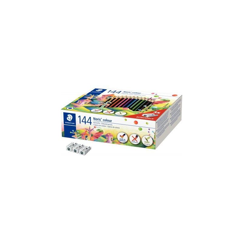 Achetez Recharge classpack 144 crayons de couleur Noris dont 12 crayons + 3 taille-crayons offerts 1..