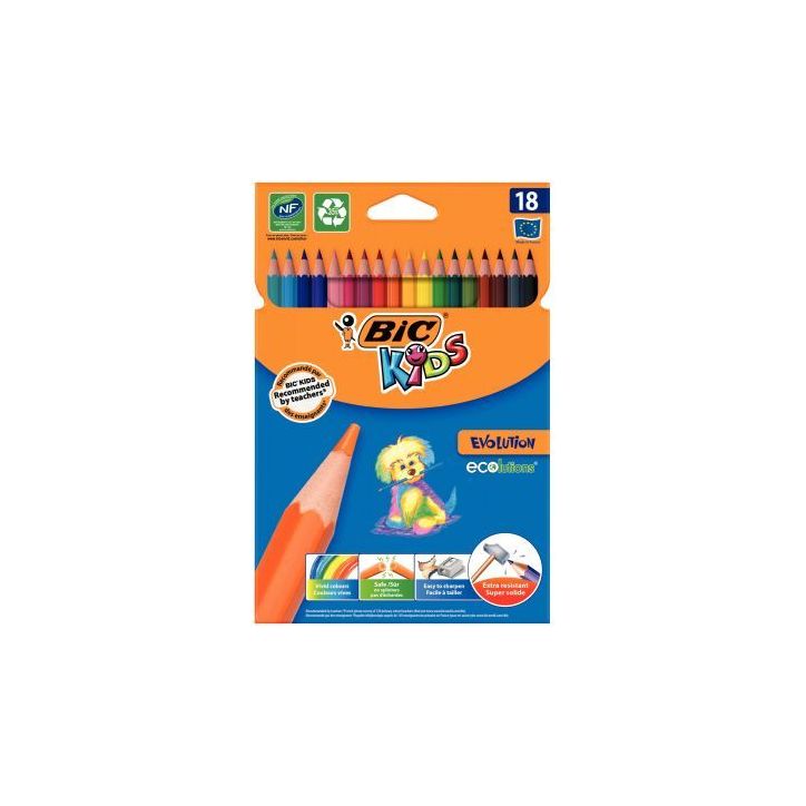 Etui de 18 crayons de couleurs Évolution assortis 9375133 EVOLUTION BIC
