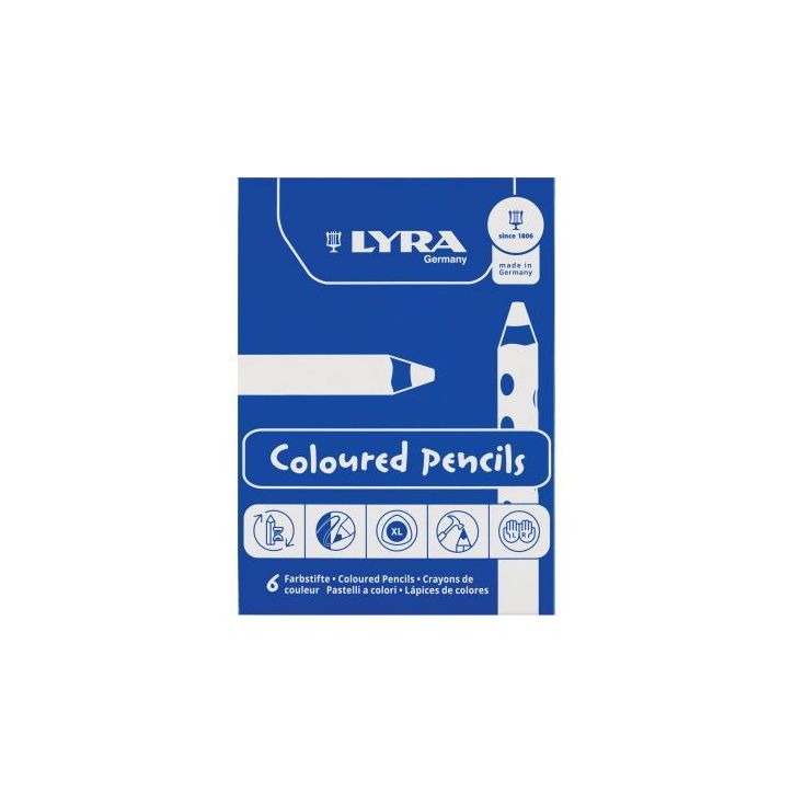 Etui de 6 crayons Jumbo 4 Color arc en ciel L3650500 LYRA