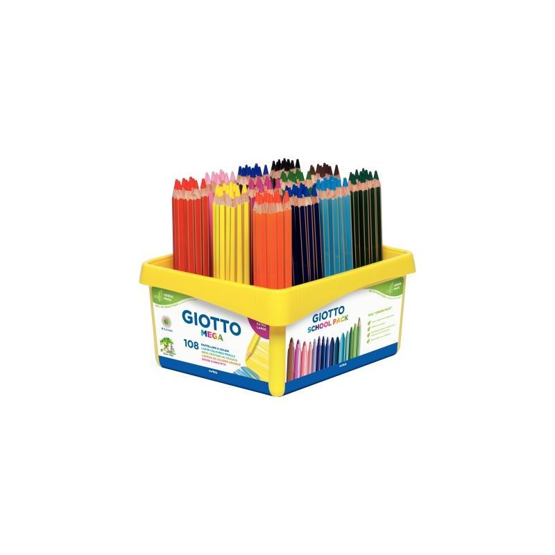 Achetez Classpack de 108 crayons de couleur Méga 5,5mm F523500 GIOTTO pas cher sur Ma Rentrée Scol..