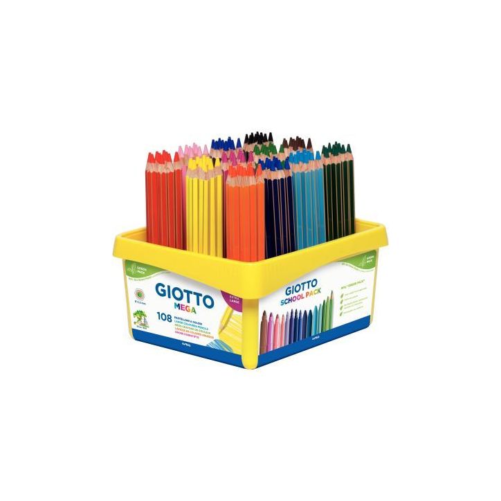 Classpack de 108 crayons de couleur Méga 5,5mm F523500 GIOTTO