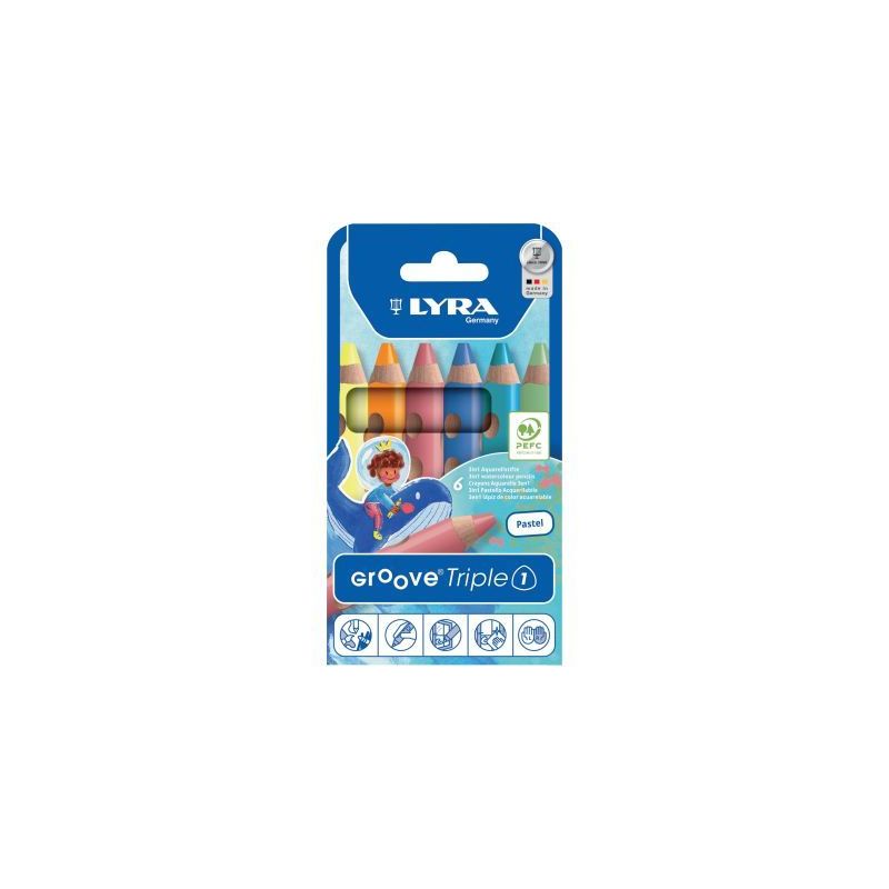 Achetez Étui de 6 crayons de couleur Groove Triple pastel L3831065 LYRA pas cher sur Ma Rentrée Sc.. Achetez Étui de 6 crayons de couleur Groove Triple pastel L3831065 LYRA pas cher sur Ma Rentrée Sc..