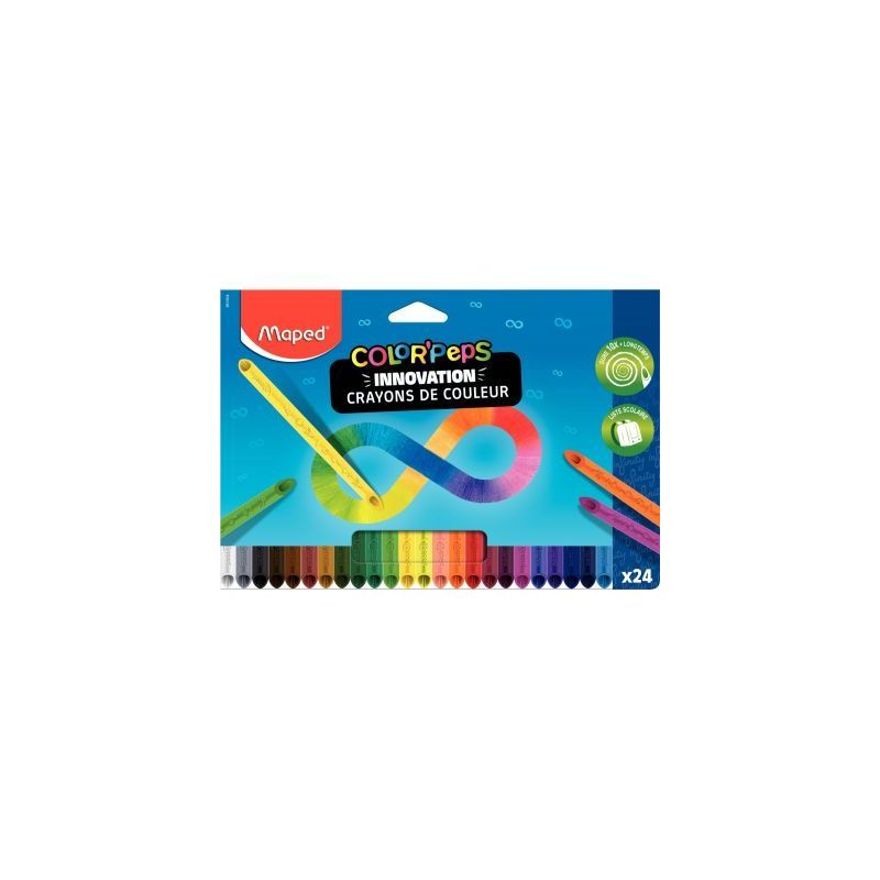 Achetez Pochette de 24 crayons de couleur Color'peps Infinity 861604 MAPED pas cher sur Ma Rentrée .. Achetez Pochette de 24 crayons de couleur Color'peps Infinity 861604 MAPED pas cher sur Ma Rentrée ..