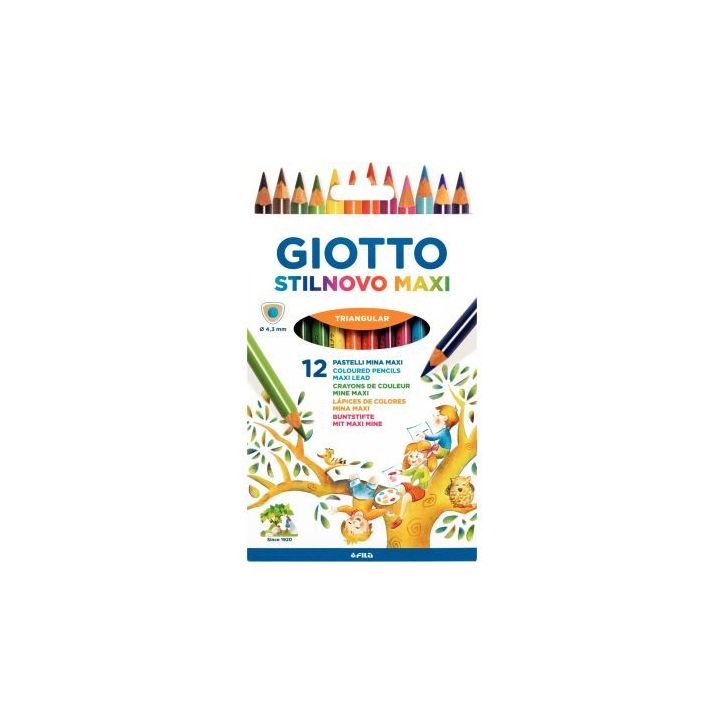 Etui de 12 crayons de couleur Giotto Méga Tri F225900 GIOTTO