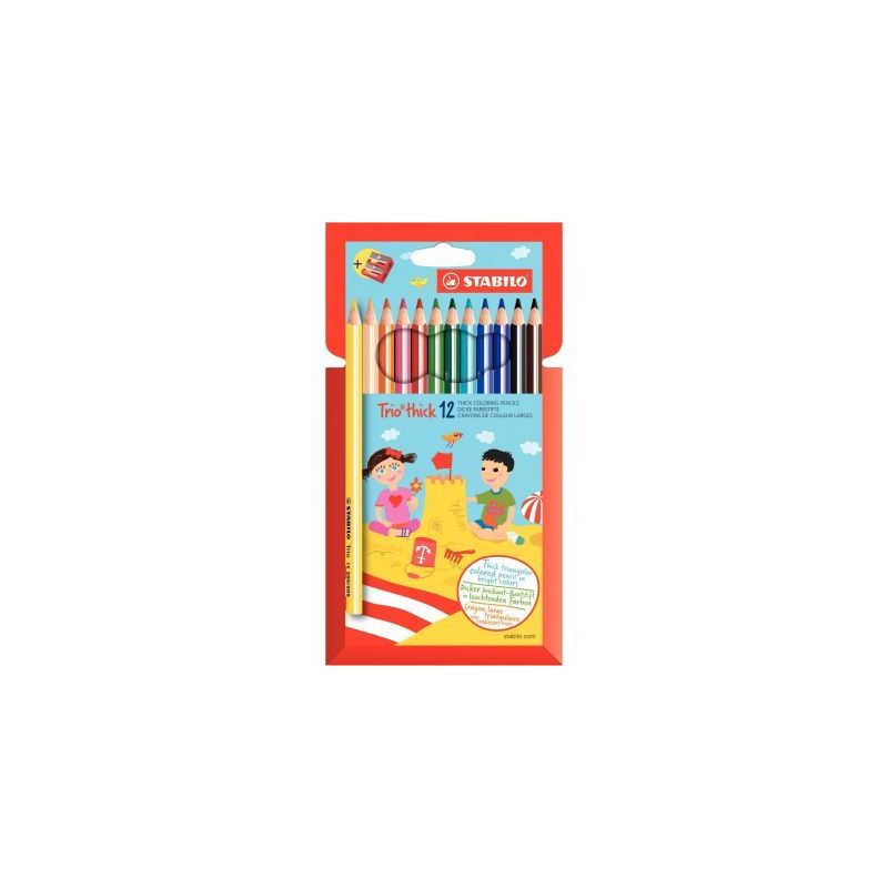 Achetez Etui 12 crayons de couleurs assorties triangulaire longueur 17 cm 203/2-12 STABILO pas cher .. Achetez Etui 12 crayons de couleurs assorties triangulaire longueur 17 cm 203/2-12 STABILO pas cher ..