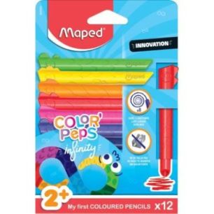 Achetez Pochette de 12 crayons de couleurs Infinity Kidy 864600 MAPED pas cher sur Ma Rentrée Scola..