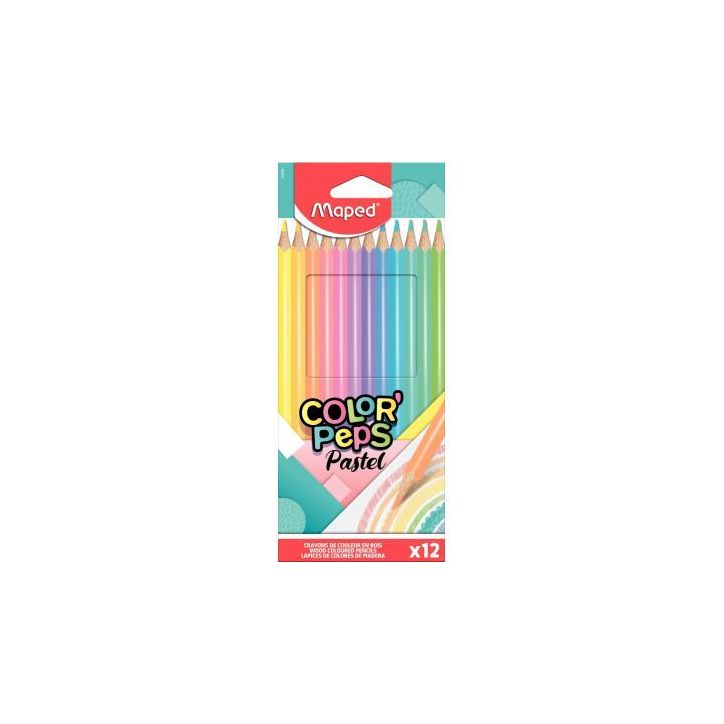 Pochette de 12 crayons de couleur pastel Color'Peps 832069FC MAPED