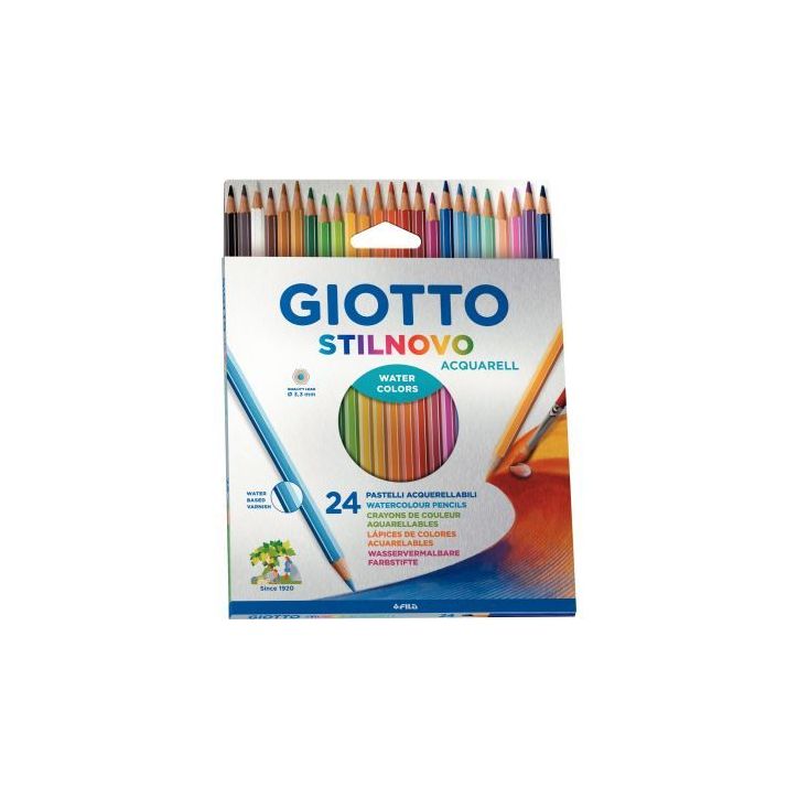 Etui de 24 crayons de couleurs Stilnovo Aquarellable assortis F25580000 STILNOVO GIOTTO