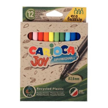 Achetez Pochette de 12 feutres pointe fine Éco family Joy 43100/FR CARIOCA pas cher sur Ma Rentrée..