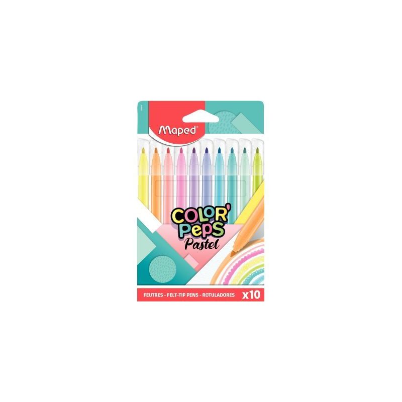 Achetez Pochette de 10 feutres pastel Color'Peps 845469 MAPED pas cher sur Ma Rentrée Scolaire