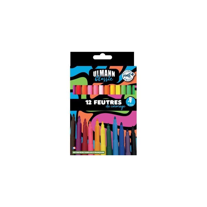 Achetez Pochette de 12 feutres pointe moyenne assortis FCG120092 JPC pas cher sur Ma Rentrée Scolai..
