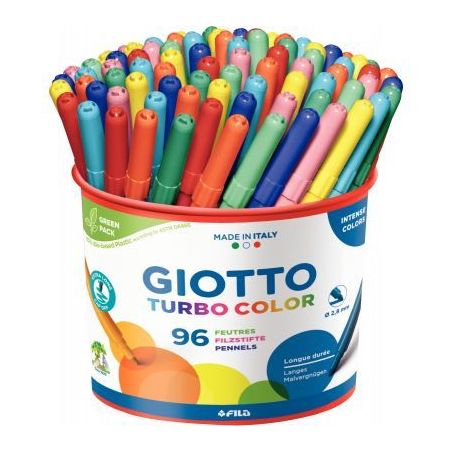 Achetez Pot de 96 feutres pointe moyenne 12 couleurs assorties F523000 GIOTTO pas cher sur Ma Rentr ..