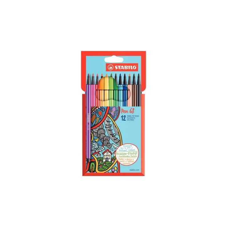 Etui de 12 feutres Pen 68 6812-7 STABILO