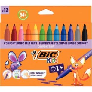Achetez Lot de 12 pochettes de 12 feutres confort dont 2 gratuits 523589 BIC pas cher sur Ma Rentré..