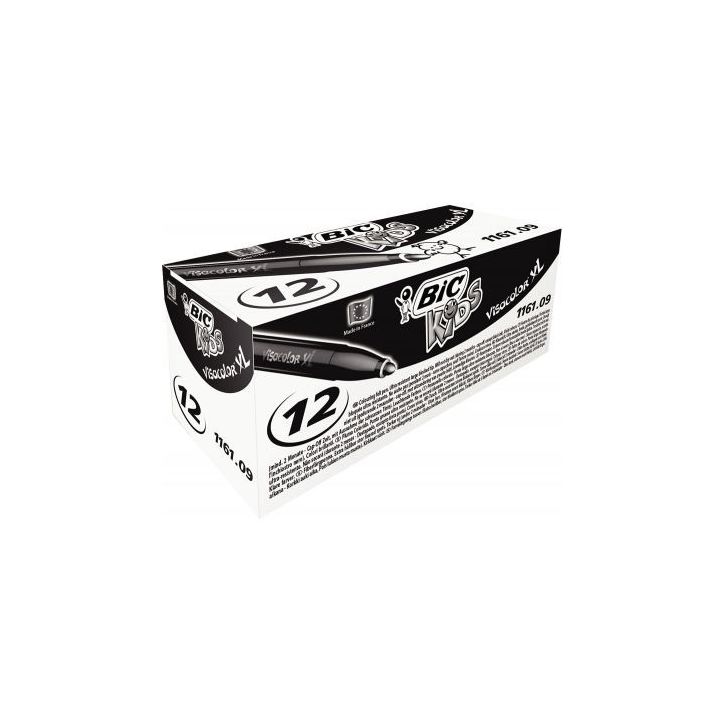 Boîte de 12 feutres Visacolor 1161 noir 8289864 VISACOLOR BIC