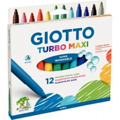 Achetez Etui de 12 feutres Turbo maxi assortis F076400 GIOTTO pas cher sur Ma Rentrée Scolaire