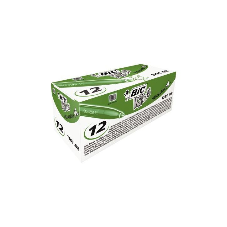 Boîte de 12 feutres Visacolor 1161 vert 8289854 VISACOLOR BIC