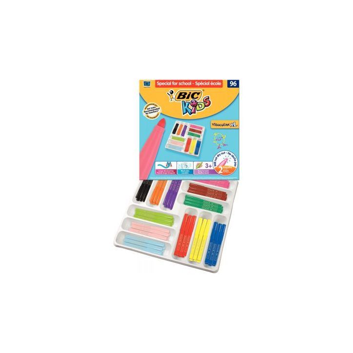 Boîte Classpack de 96 Visacolor XL couleurs assorties 8878392 VISACOLOR BIC