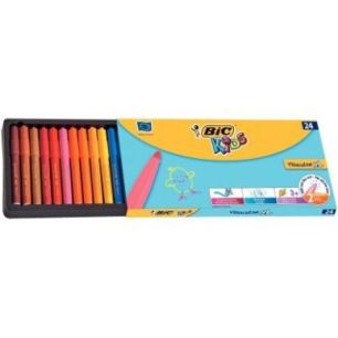 Achetez Boîte de 24 Visacolor XL pointe ogive extra large couleurs assorties 8290053 VISACOLOR BIC ..