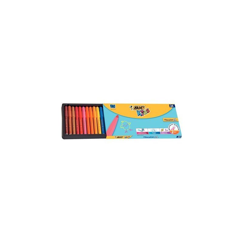 Achetez Boîte de 24 Visacolor XL pointe ogive extra large couleurs assorties 8290053 VISACOLOR BIC .. Achetez Boîte de 24 Visacolor XL pointe ogive extra large couleurs assorties 8290053 VISACOLOR BIC ..