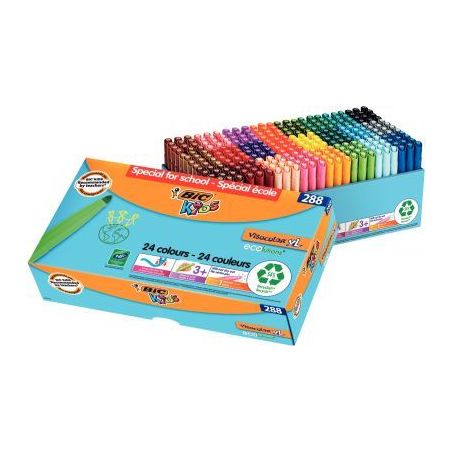 Achetez Classpack 288 feutres Visacolor dont 50 gratuits + abécédaire 9721821 VISACOLOR BIC pas ch..