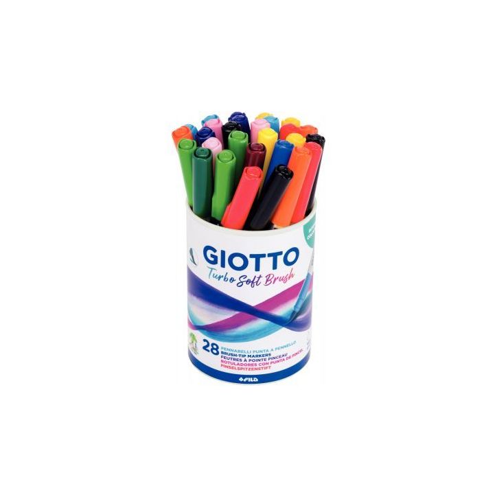 Pot de 28 feutres Soft Brush F523200 GIOTTO
