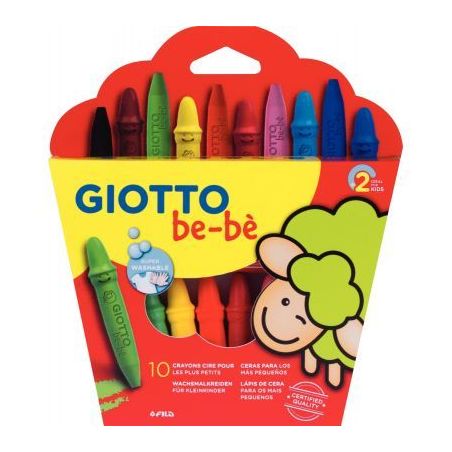 Achetez Etui de 10 maxi crayons cire incassable Giotto bébé assorti + taille crayons F47920000 GIO..